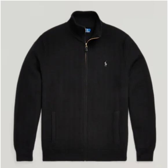 Polo Ralph Lauren Black Washable Wool Full Zip Sweater Sz XS - Picture 1 of 5